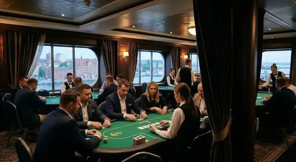 Krupier przy stole